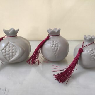 Διακοσμητικό σετ ασημένια ρόδια