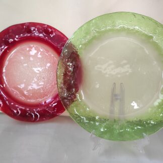 Γυάλινες στρόγγυλες πιατέλες