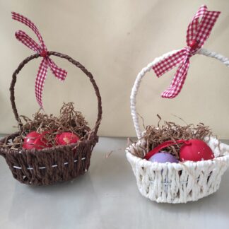 Πασχαλινά ψάθινα καλαθάκια